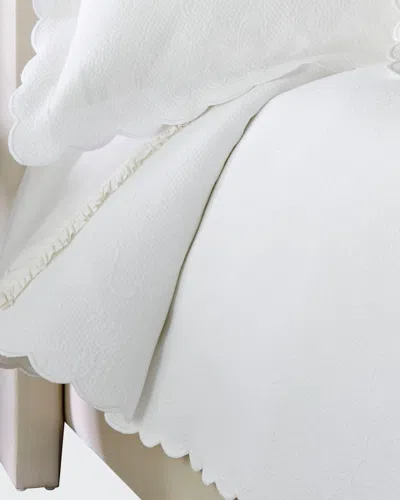 Sferra Alice Full/queen Floral Matelasse Coverlet In Ivory