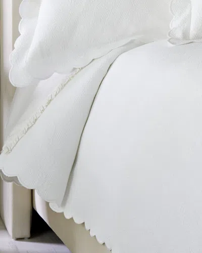 Sferra Alice King Floral Matelasse Coverlet In White