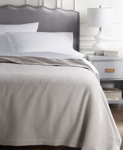 Sferra Allegra Classic Twill Cotton Blanket, Twin In Flint