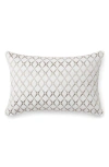 Sferra Amaro Linen Decorative Pillow In White/taupe
