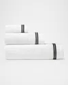Sferra Aura Nuova Bath Sheet In White/black
