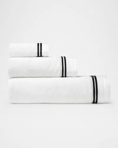 Sferra Aura Nuova Bath Sheet In White/black