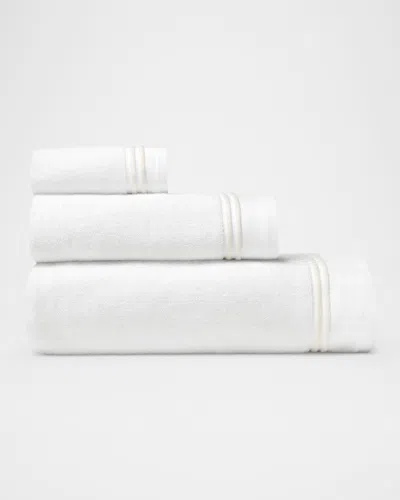 Sferra Aura Nuova Cotton Terry Bath Sheet In White/ivory