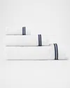 Sferra Aura Nuova Bath Sheet In White/navy