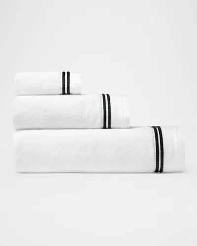 Sferra Aura Nuova Bath Towel In White/black