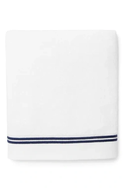 Sferra Aura Nuova Combed Cotton Bath Towel In White/navy