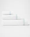 Sferra Aura Nuova Hand Towel In White/aqua