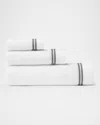 Sferra Aura Nuova Hand Towel In White/charcoal