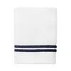 Sferra Aura Nuova Wash Cloth In White/ Navy