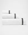 Sferra Aura Nuova Washcloth In White/black