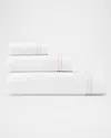 Sferra Aura Nuova Washcloth In White/pink
