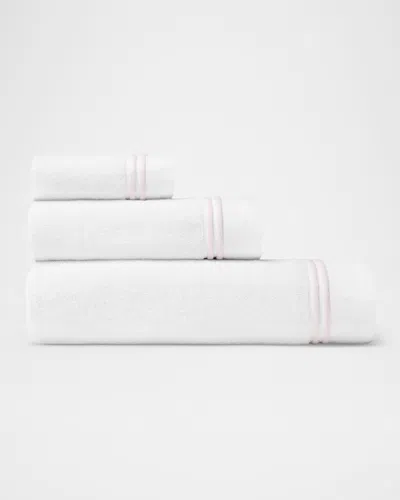 Sferra Aura Nuova Washcloth In White/pink