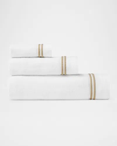 Sferra Aura Nuova Washcloth In White/sand
