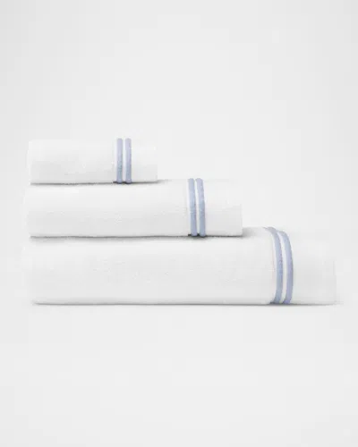 Sferra Aura Nuova Washcloth In White/sea