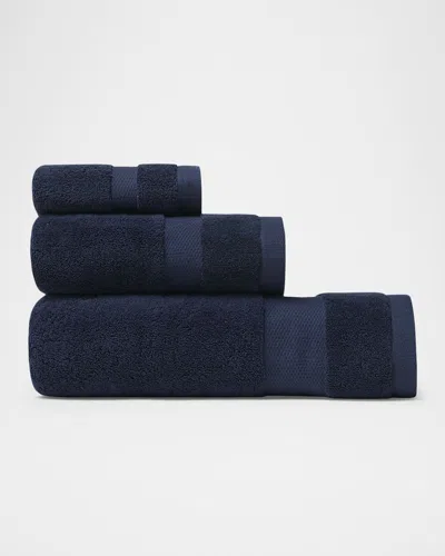 Sferra Bello Nuovo Combed Cotton Hand Towel In Navy