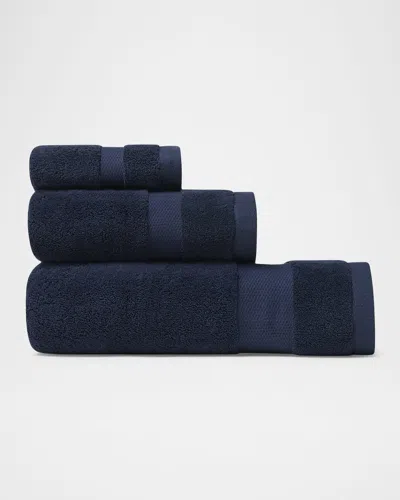 Sferra Bello Cotton Washcloth In Navy
