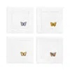 Sferra Bordano Cocktail Napkin, Set Of 4 In White Multi