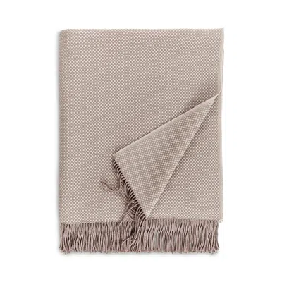 Sferra Bristol Basketweave Cotton & Alpaca Throw In Brown