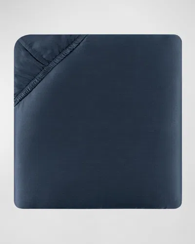 Sferra California King 590 Thread Count Fitted Sheet In Navy