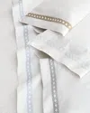 Sferra Cane Ii Embroidered King Pillowcase Pair In White