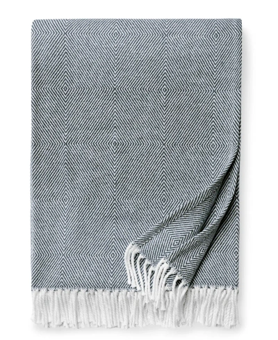 Sferra Capriana Brushed Cotton Throw, 51" X 71" In Black