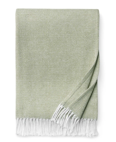 Sferra Capriana Brushed Cotton Throw, 51" X 71" In Willow