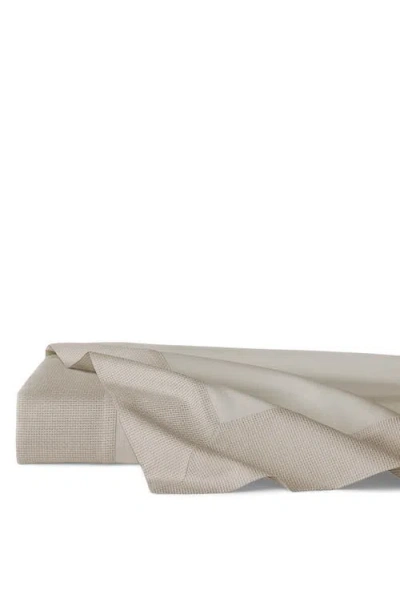 Sferra Carlotta Sateen Flat Sheet In Taupe