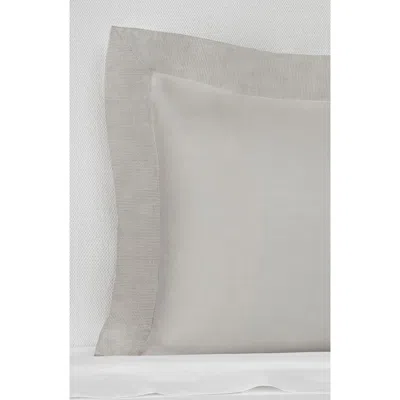Sferra Carlotta Sateen Pillow Sham In Grey