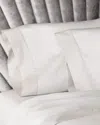 Sferra Carlotta Sateen Set Of 2 Pillowcases In Taupe