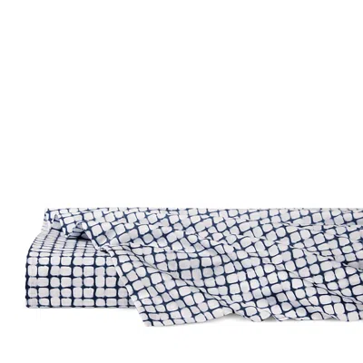 Sferra Caselle Flat Sheet, Full/queen In Blue