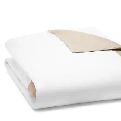 Sferra Casida Duvet Cover, Twin In White/oat