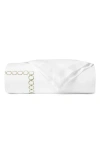 Sferra Catena Duvet Cover, Twin In White/ Willow