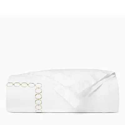 Sferra Catena Duvet Cover, Full Queen In White/sand