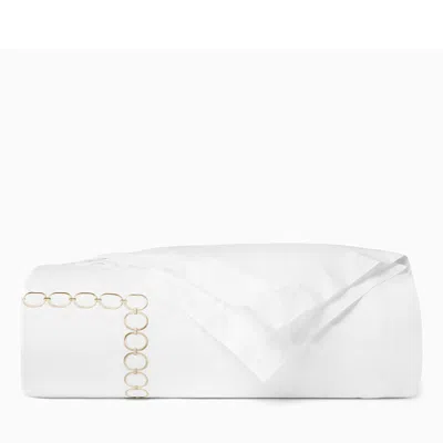 Sferra Catena Duvet Cover, King In White/sand