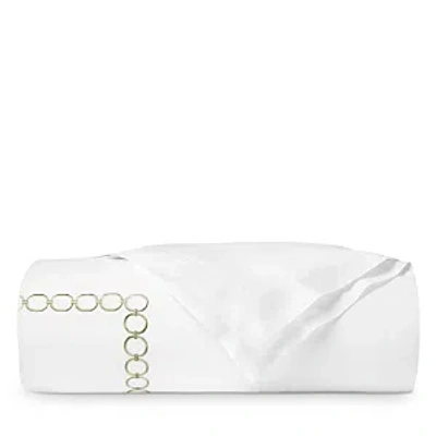 Sferra Catena Duvet Cover, Twin In White/willow