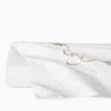 Sferra Catena Flat Sheet In White/sand