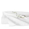 Sferra Catena Flat Sheet, Full Queen In White/willow