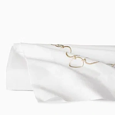 Sferra Catena Flat Sheet, King In White/sand