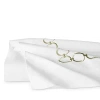 Sferra Catena Flat Sheet, Twin In White/willow