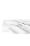 Sferra Catena Flat Sheet In White/ Sea