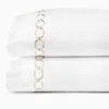 Sferra Catena Pillowcase, Set Of 2, King In White/sand