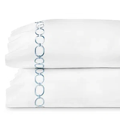 Sferra Catena Pillowcase, Set Of 2, King In White/sea