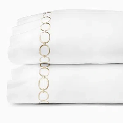 Sferra Catena Pillowcase, Set Of 2, Standard In White/sand