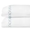 Sferra Catina Set Of 2 Pillowcases In White/sea