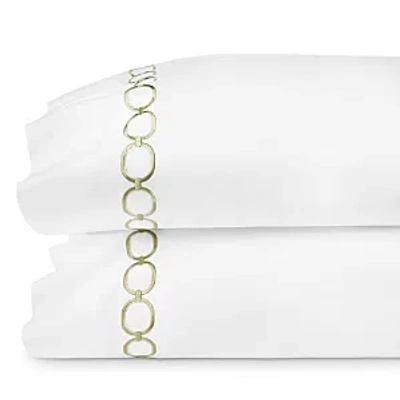 Sferra Catena Pillowcase, Set Of 2, Standard In White/willow