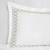 Sferra Catena Cotton Percale Boudoir Pillow Sham In White/sand