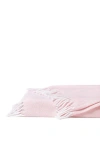 Sferra Celine Fringed Herringbone Cotton Throw In White/carnation