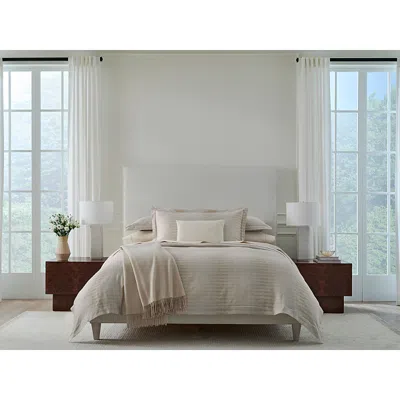 Sferra Chroma Sateen Jacquard Duvet Cover, Full/queen In Neutral