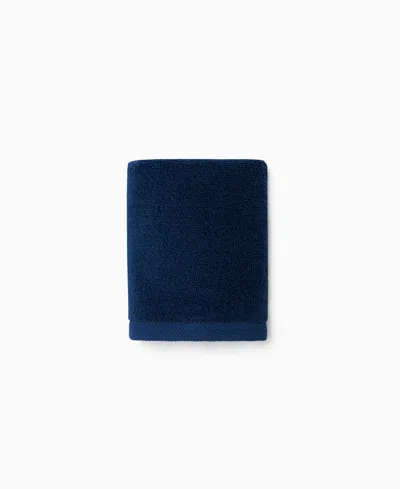 Sferra Cielo 100% Cotton Washcloth, 12" X 12" In Blue