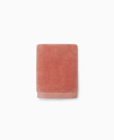 Sferra Cielo 100% Cotton Washcloth, 12" X 12" In Orange